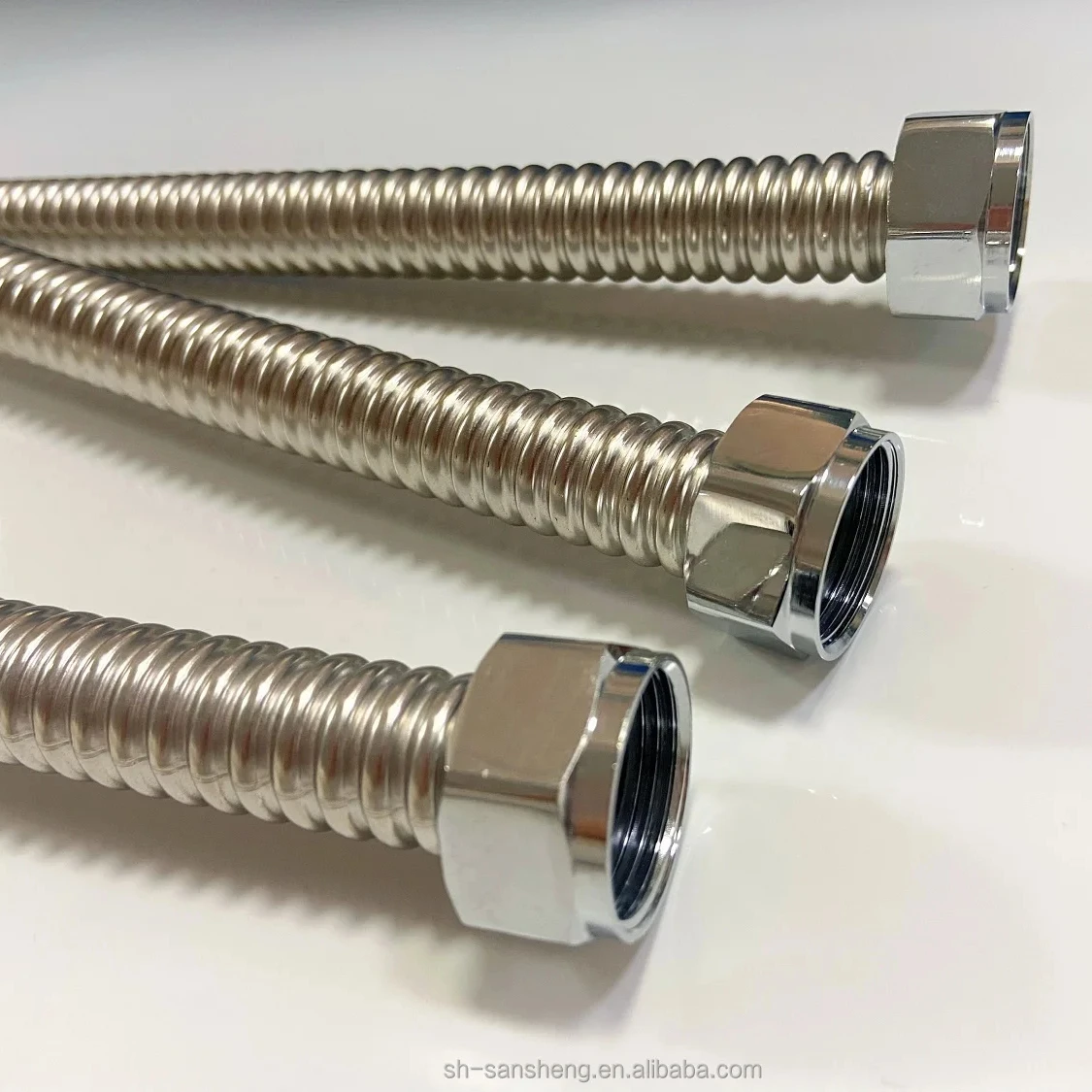 Corrugated Stainless Steel Flexible Water Line - for Water Softeners Filters System Supply - Heavy Duty Bendable Flex Pipe