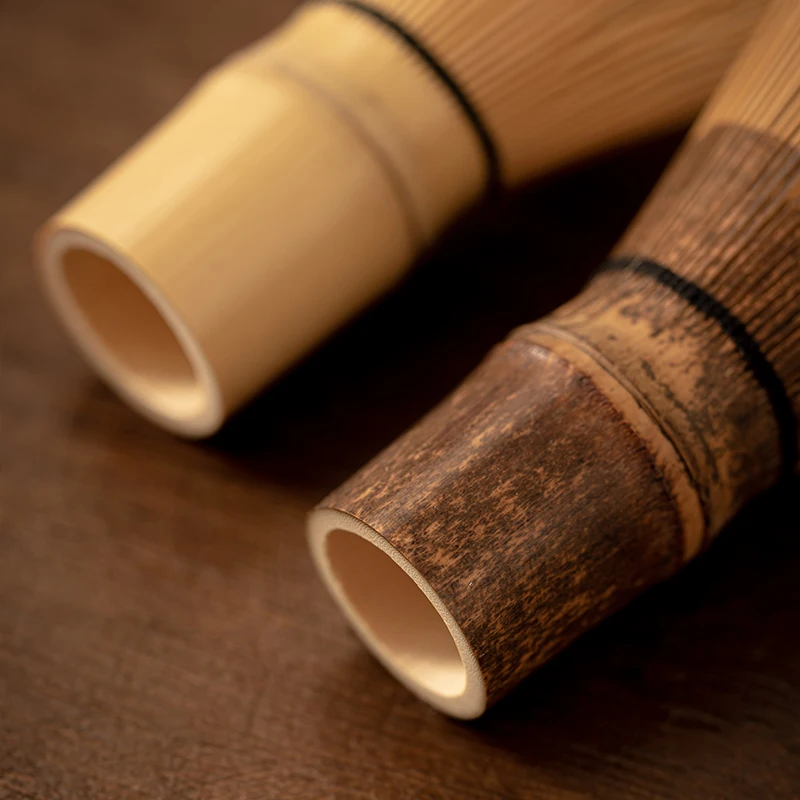 Natural And Black Bamboo Handmade Bamboo Matcha Tea Hand Whisk Chasen for Matcha Whisk Set