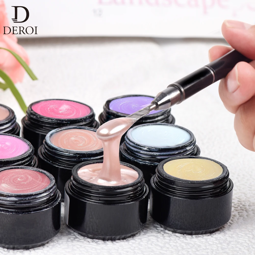 Professional Nail  Products Gel Nail Builder Quick Build Pearl Shimmer Glitter Gel Builder Factory Price UV Gel Builder