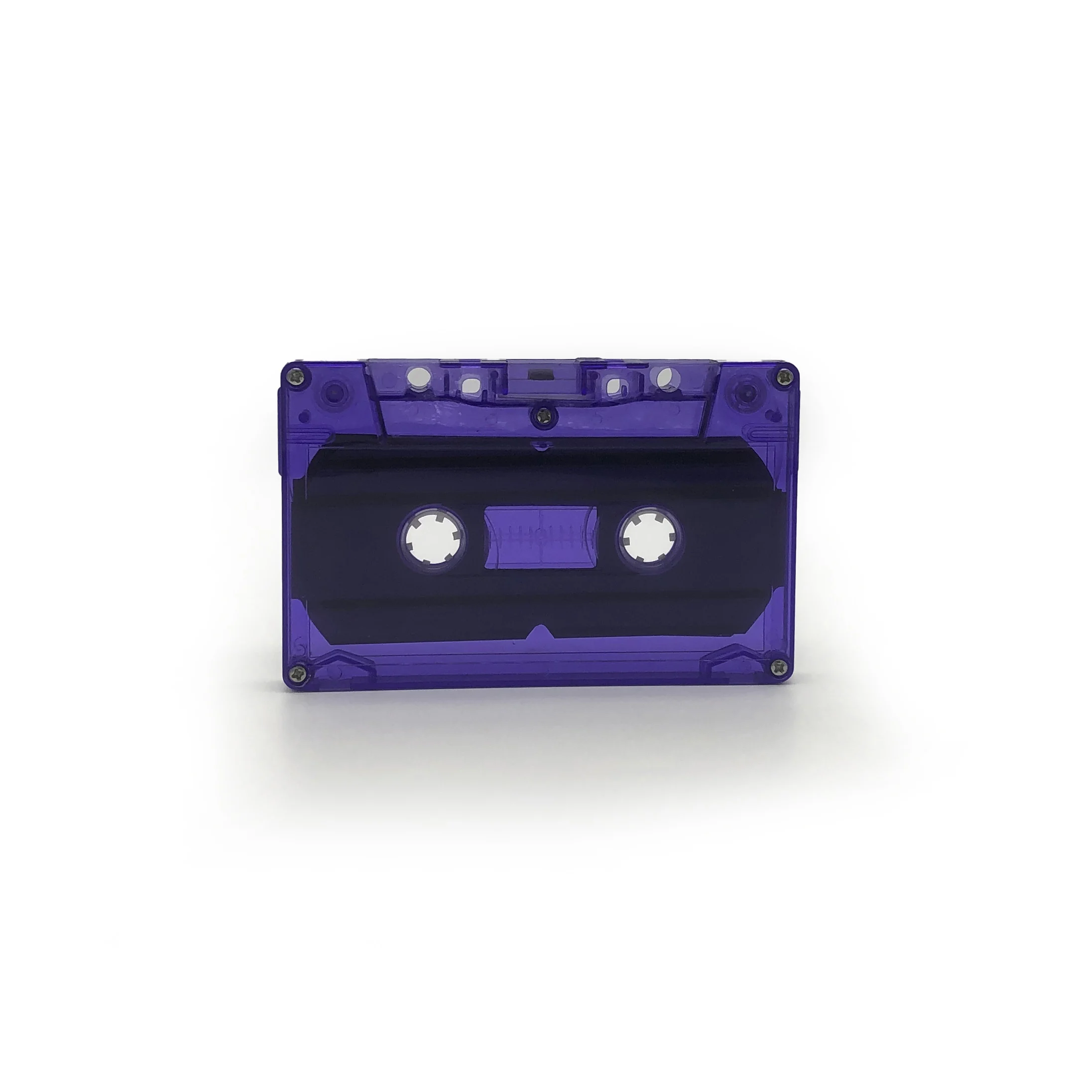 OEM wholesale custom manufacturing colored blank transparent case Cassette Tape