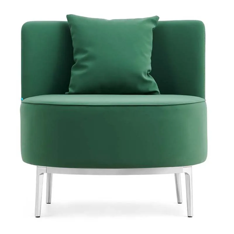Foshan manufacturers hotel lobby modern restaurant furniture cheap coffee leather round sofa chair set