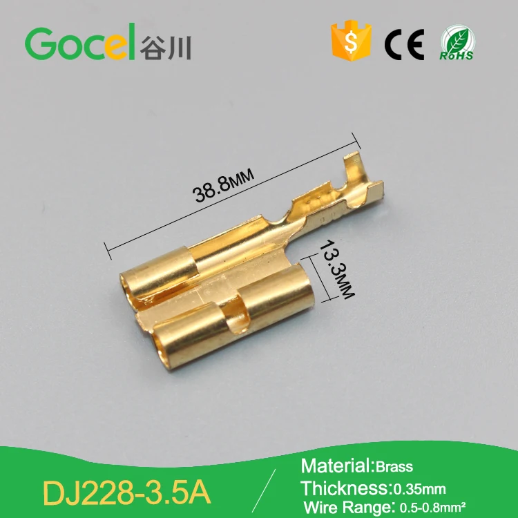 DJ227-3.5 двойной терминал сосуда латунь сращивания терминал разъем DJ227-3.5
