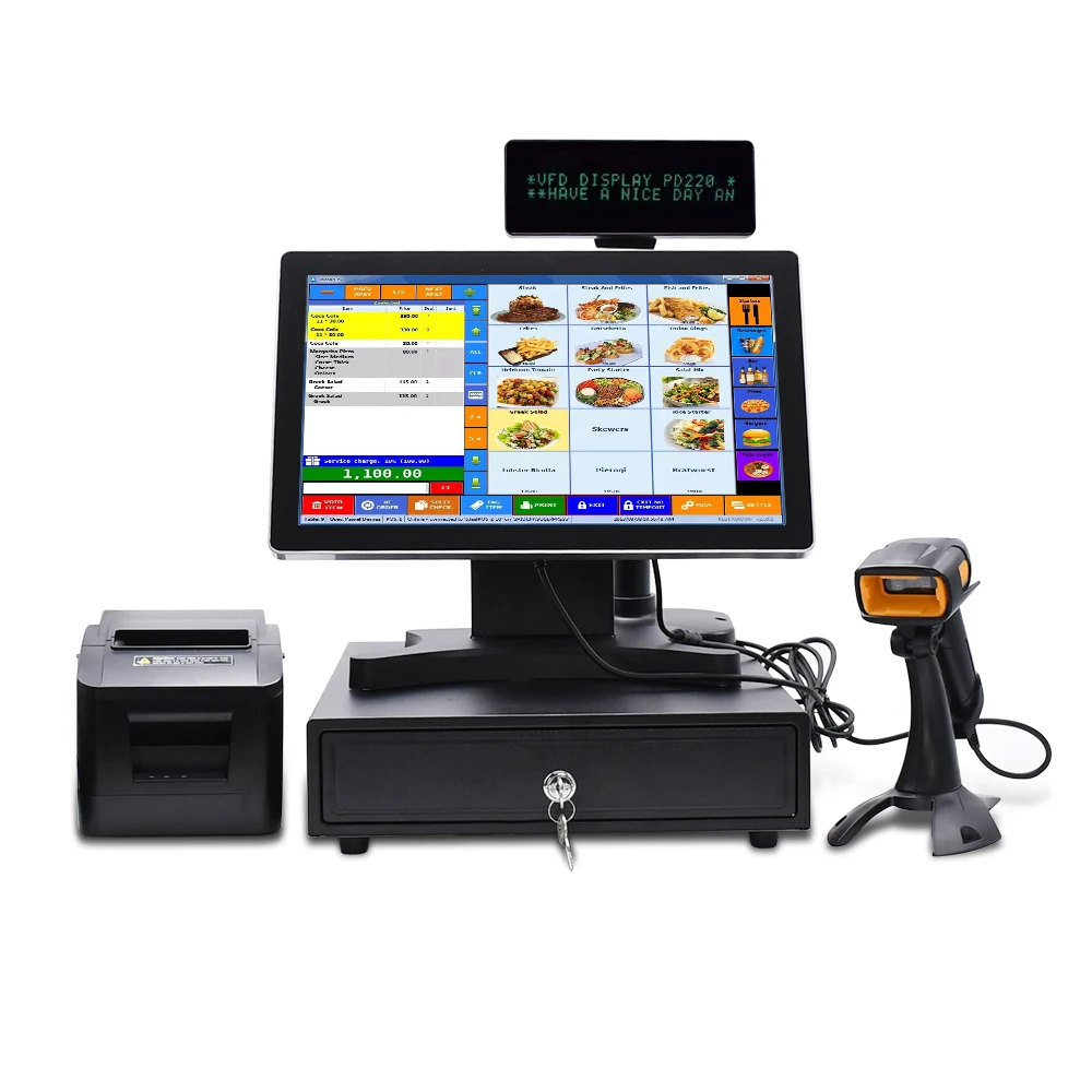 15 Inch Touch Screen Pos System All in one Point of sale system Touchscreen Cash Register