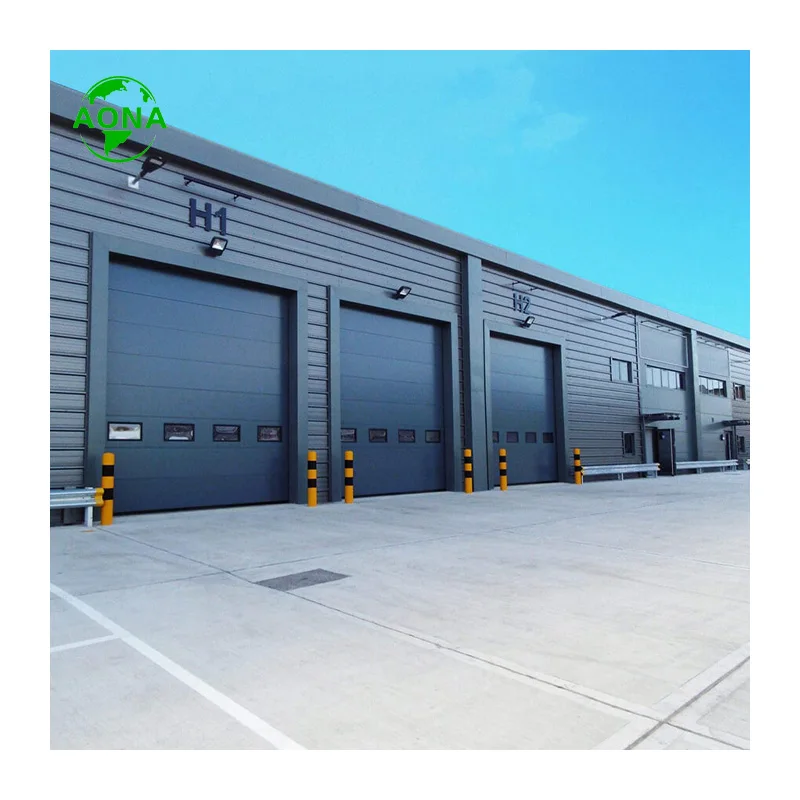 Heat Preservation Wind Resistance Galvanized Steel Automatic Industrial Sectional Lifting Garage Door