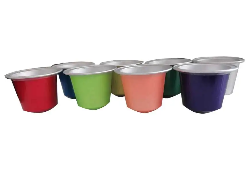 Уплотнительная крышка из алюминиевой фольги для кофейной капсулы nespresso диаметром 37 мм.