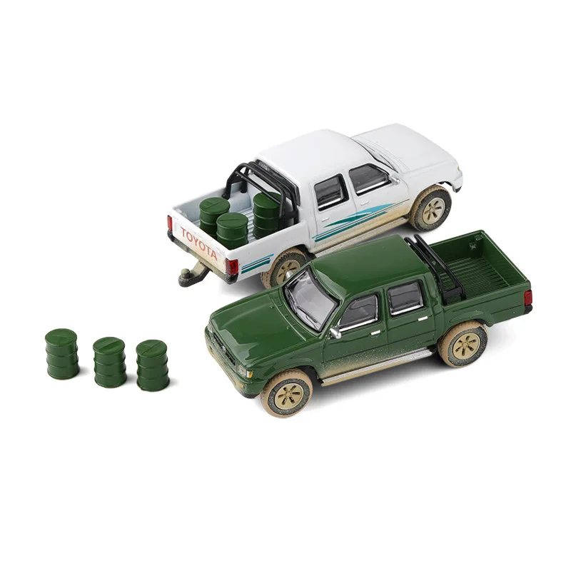 JKM 1/64 TOYOTA Hilux Model Car Alloy Diecast Toys Classic Super Racing Car Vehicle For Children Gifts