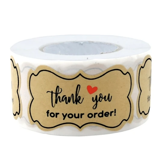 Customizable Kraft Paper Product Labels Degradable Adhesive Stickers Factory Price for Custom Usage