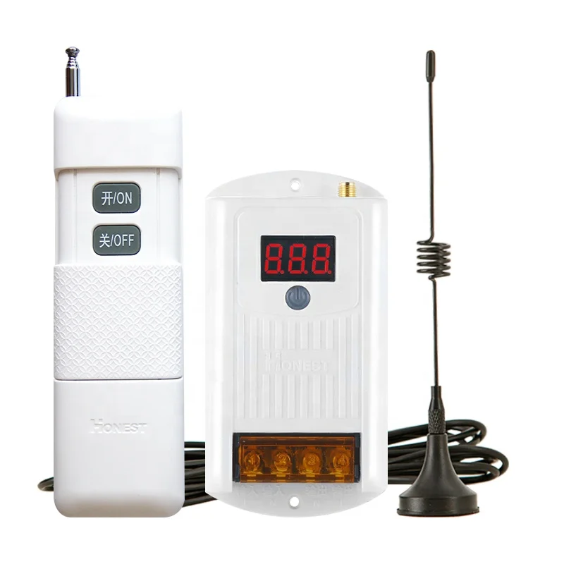 Wireless Remote 12 Volt Switch And Receiver Equipped With External Antenna