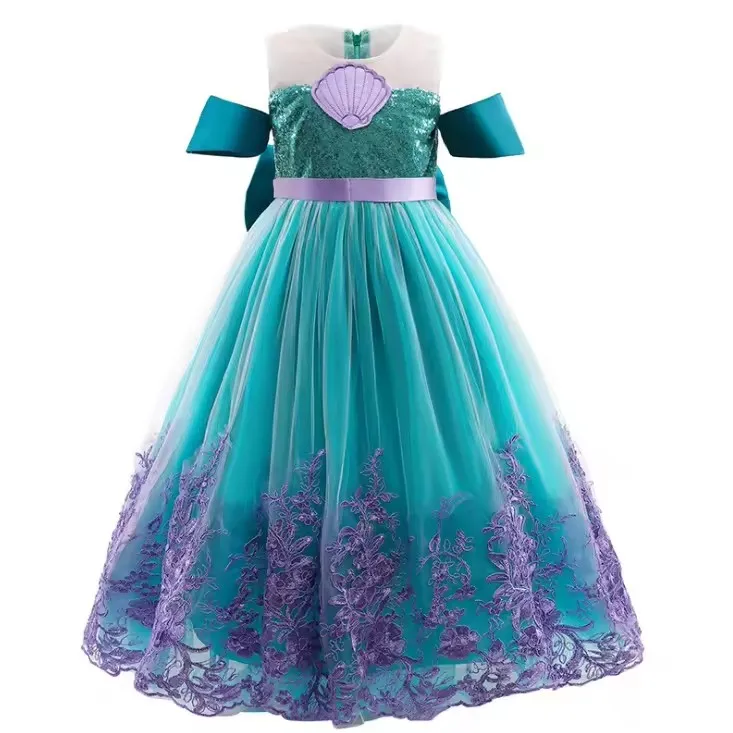 Hot sale Kids girl mermaid TV movie  costumes princess party fancy dress for Christmas Halloween
