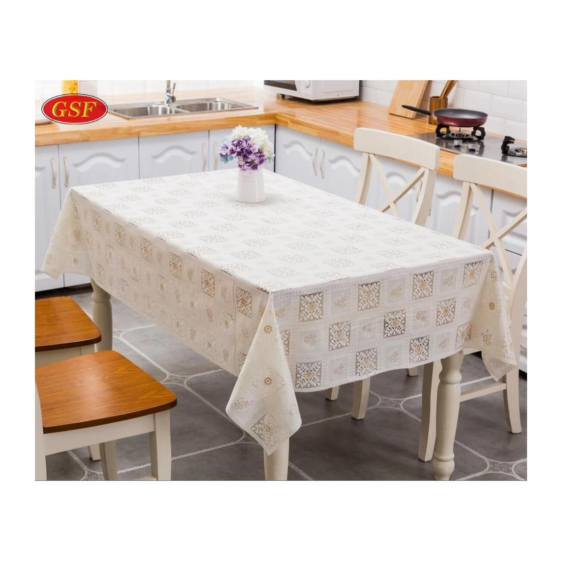 2023 Handmade Marble Kitchen Table Cloth For Wedding Custom Block Table Cloths Knitted Hollow Tablecloth