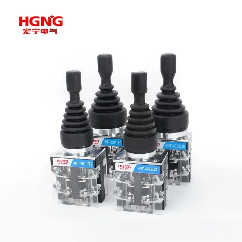 30mm Industrial Joystick Switches 2 Way Position Self Locking Latching Reset Momentary Cross Rocker Switches HNT201