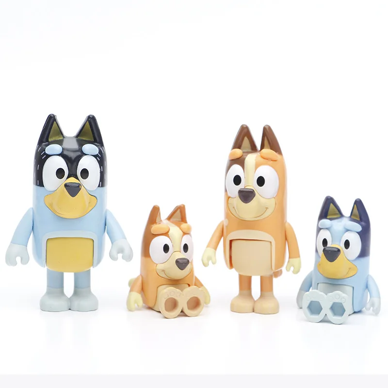 Zealed Bingo and Blueies Mini Action Figures Set With Movable Joints Bandit PVC Toys Chilli Muffin Jack Rusty
