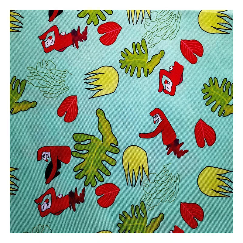 2022 new design high quality cartoon printed polyester uniform fabric
