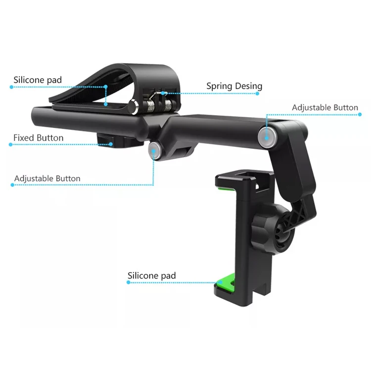 Sun Visor Car Phone Holder Mount Multifunctional Cell Phone Stand for Sun Visor Rearview Mirror Steering Wheel Arm Cradles