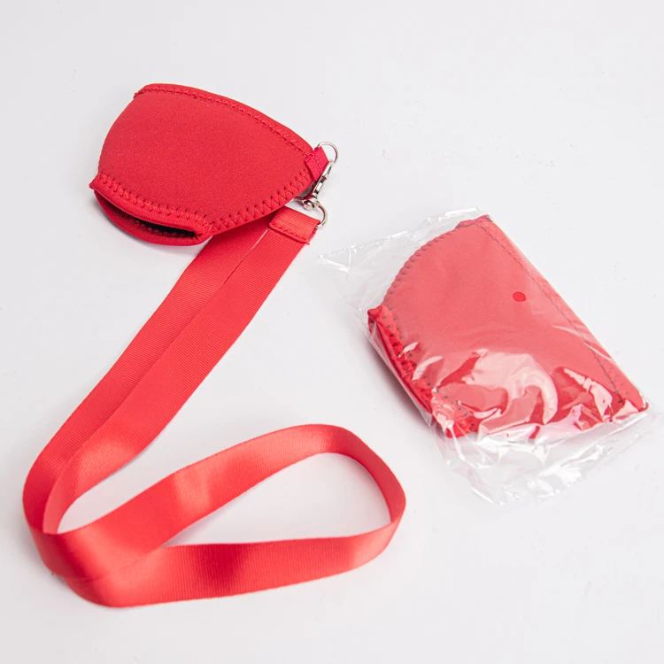 Fashion Blank Lanyard Custom Necklace With Wine Glass Holder