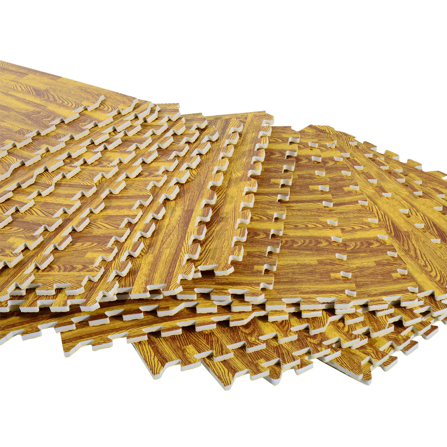 18pcs Soft Wood Grain EVA Puzzle Foam Floor Mats Square Feet Exercise Workout Mat Kid Play Mat