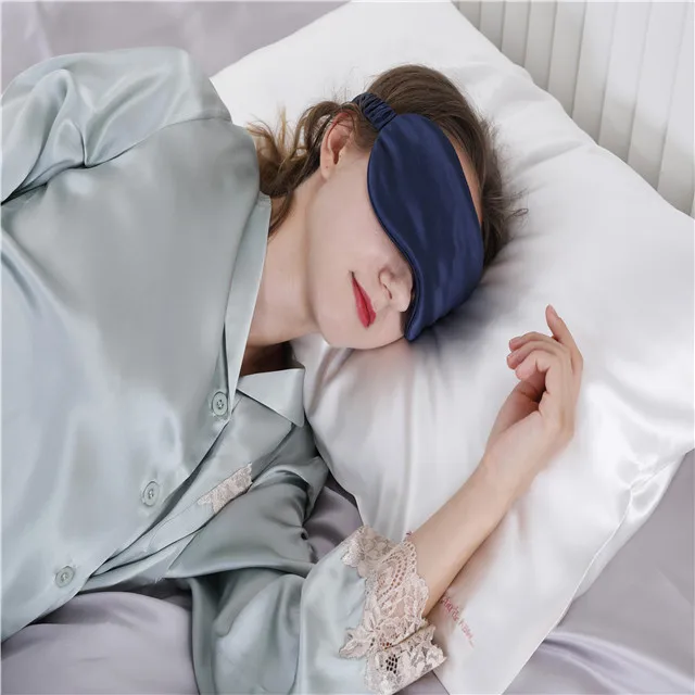 2021 Jili  Customizable Private label 100 pure silk 22MM sleep eye mask for men and women