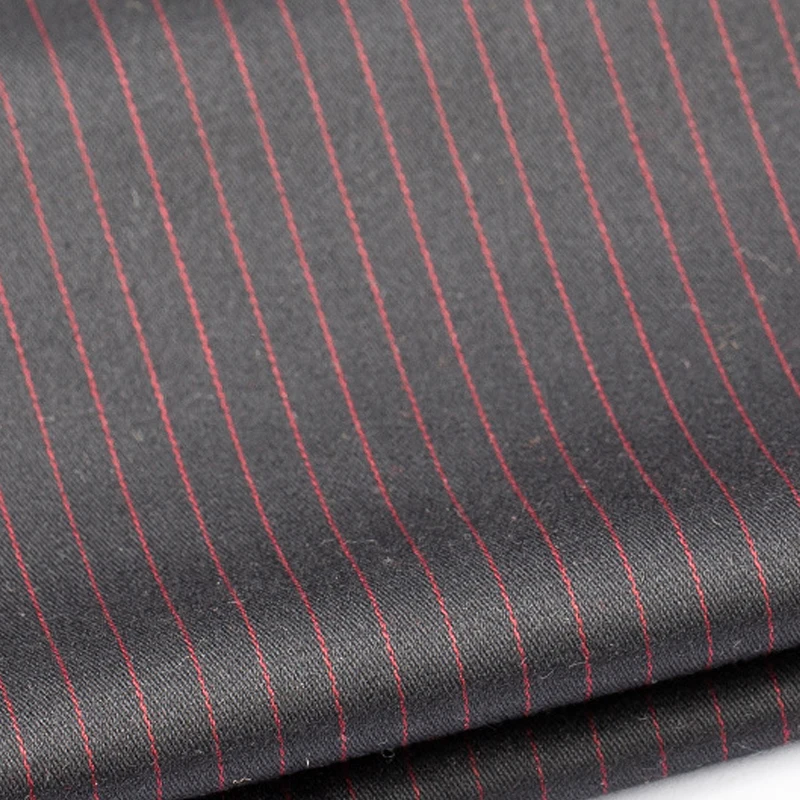 Italian Uk England Merino Premium Custom Stripe Twill Polyester Cashmere Worsted Wool Suiting Fabric For Men Ladies Suit Fabric