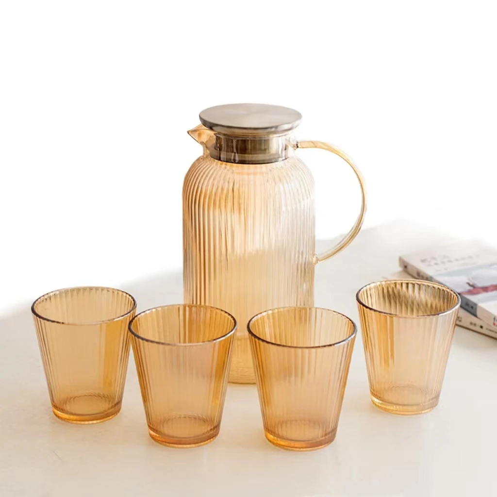 glass teapot and cup set Borosilicate glass tea pot