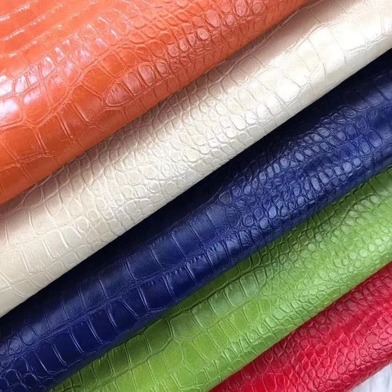 Classic crocodile Pattern Artificial Leather Fabric for Handbags