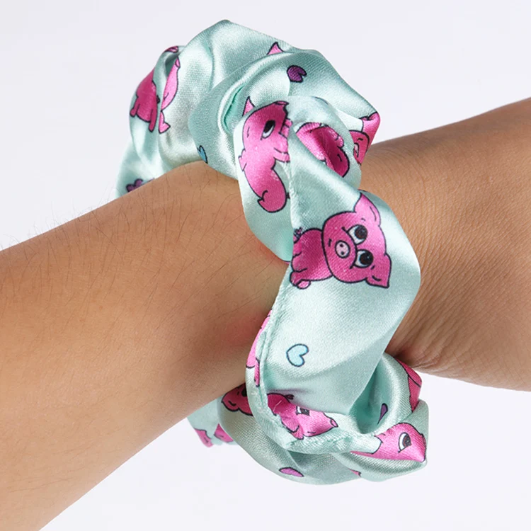 Резинки на заказ, резинки для волос с персонализированным логотипом, аксессуары для волос, шелковые атласные резинки для волос, резинки с принтом