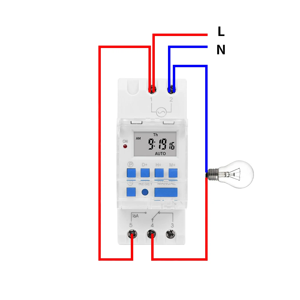 Переключатель Msthermic со светодиодными индикаторами TM919 230 В огнестойкий контрольный переключатель автоматический с таймером