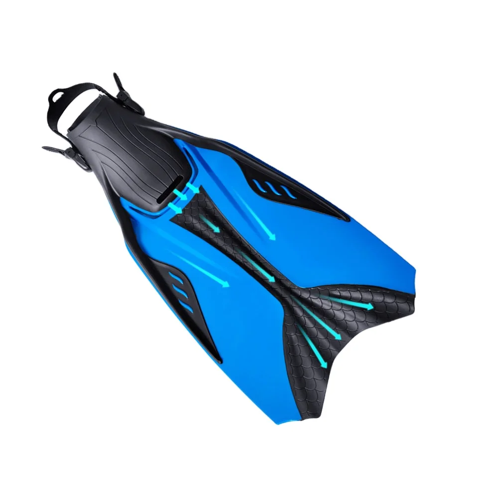 Silicone Swim Fins Customized Snorkeling Training Picture Adult EVA Logo Item Adjustable Color Swimming Diving Accept Feature