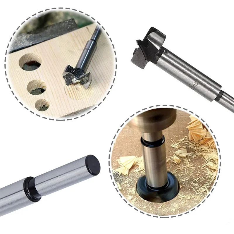 5Pcs Hcs Carpenter 15Mm 20Mm 25Mm 30Mm 35Mm Hole Saw Core Boring Forstner Drill Bit Set For Wood Plastic