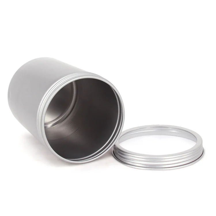 storage wax aluminum jars large round metal tins spice tin with clear window lid