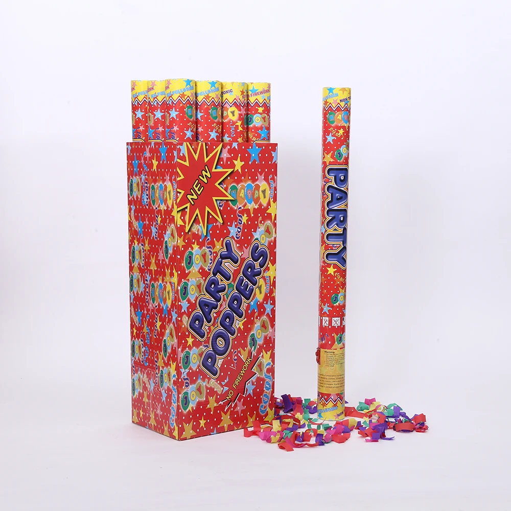 New Arrival 80cm Button Style Air Driven Rectangle Confetti Cannon Party Decoration Party Popper