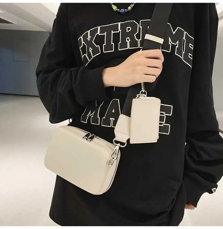 Stylish Crossbody Bag Men Leather Brand Leather Sling Bag Pu Leather Square Box Shape Purses And Handbags