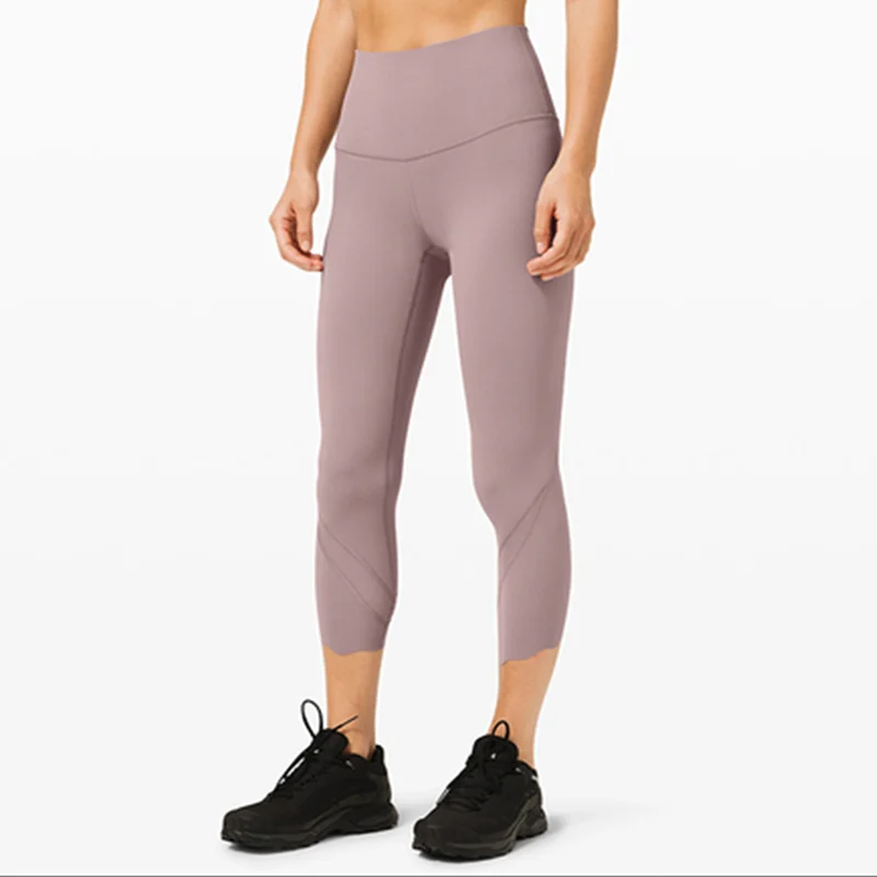 lady wholesale factory directly sales Movement high stretchy long  pants 3/4 length high rise Crop leggings gym elegant summer