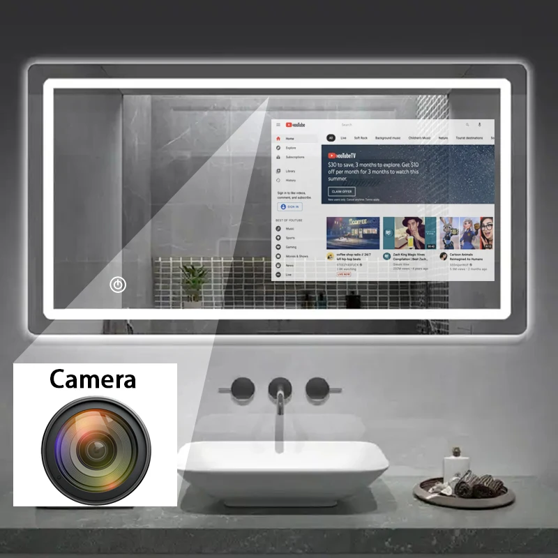 Popular Android System Modern Hotel Home Magic WIFI Android 11 Touch Screen LED Smart TV Mirror