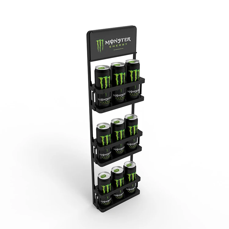 Customized Metal Light-duty Display Stand Metal Extender Fanta Display Rack for Supermarket