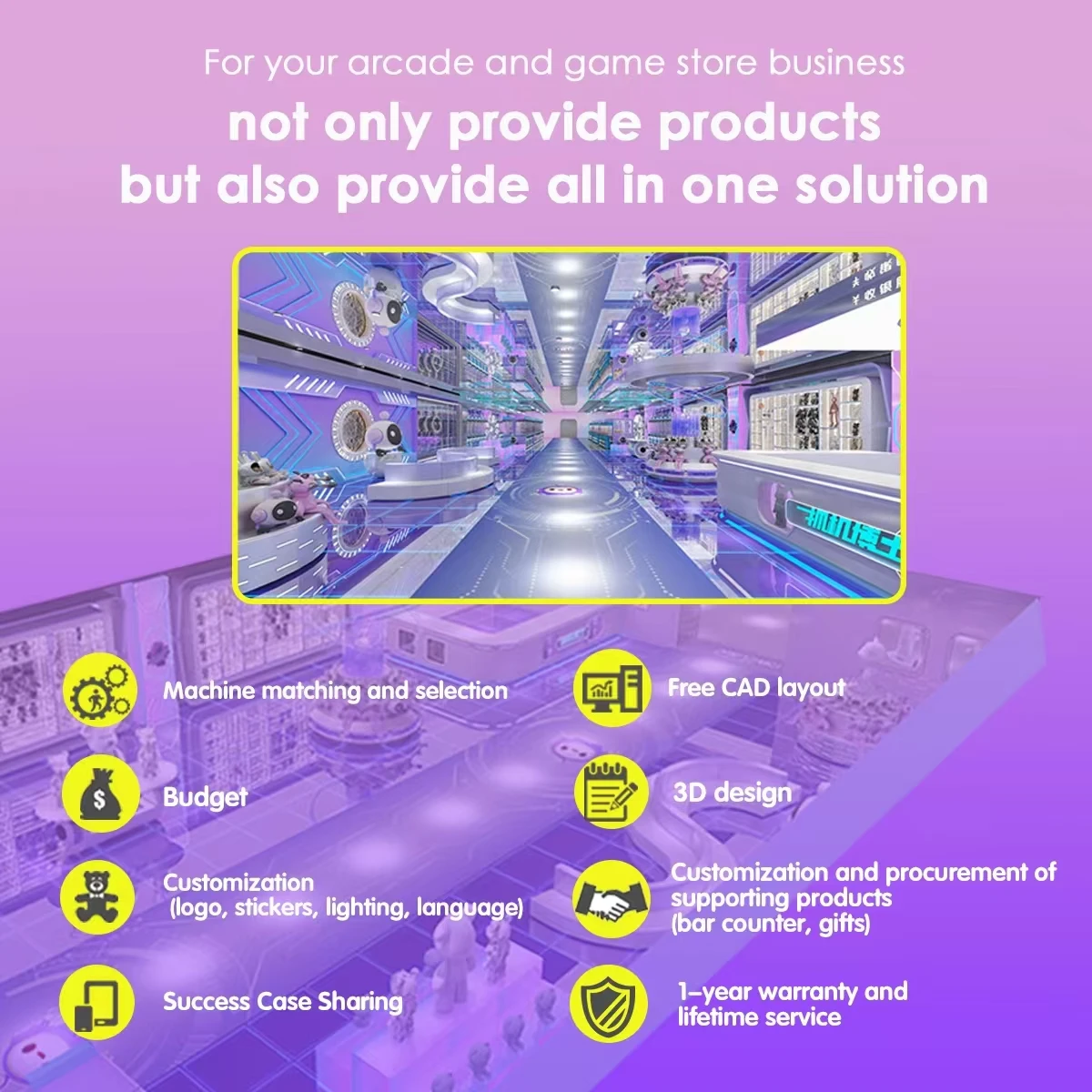 Coin Operated Arcade Doll Machine for Bubble Tea Shop Claw Crane Grabber Prize Out Gift Game Mini Toy Catcher Vending Machine