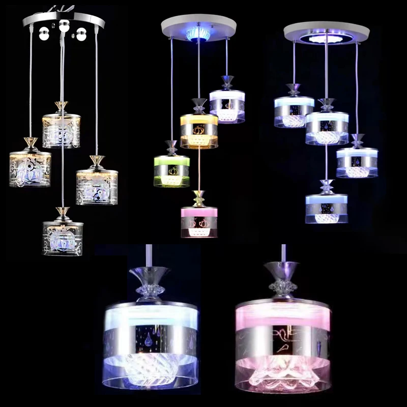 Modern Colorful Kitchen Ceiling Light Long Dining Table Decorative Nordic Hanging Led Chandelier Lighting Pendant Light