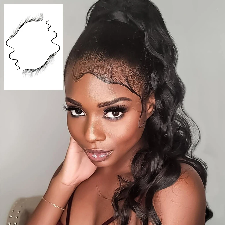 Hair Edges Tattoo Sticker Cosmetic Curly Hairstyles European American Popular Style Temporary Baby Hair Tattoo Stickers