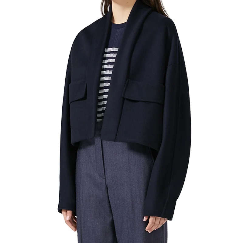 Wholesale Formal Office Wool Trench Coat Women Newest Winter Woolen Genuine Wool Coat