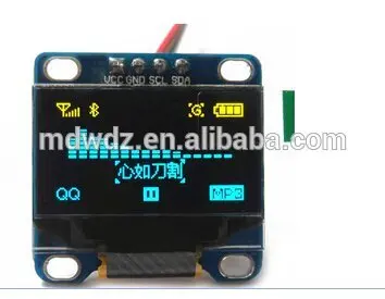 Последовательный светодиодный модуль 0,96 ЖК-дисплея I2c IIC желто-голубого цвета 12864 дюйма