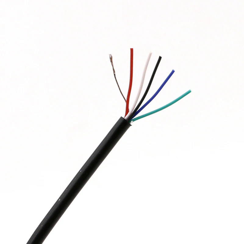 Прямоугольный локоть micro usb 5 pin разъем на проводов Открытый