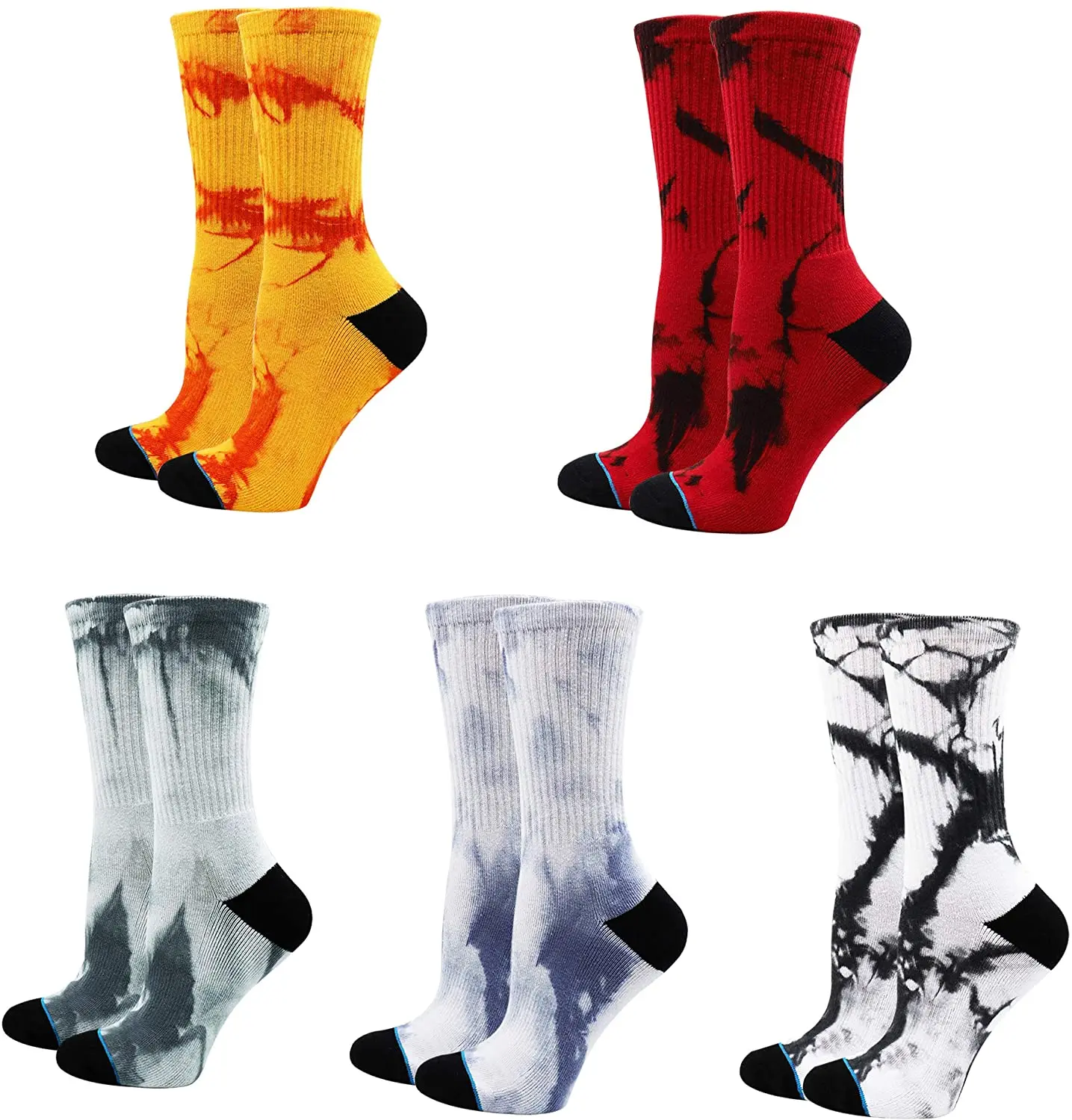  Пользовательская печать вышивка дизайн Calcetas Crew Socken kaos kaki хлопок логотип Calcetines пользовательский галстук окрашивание