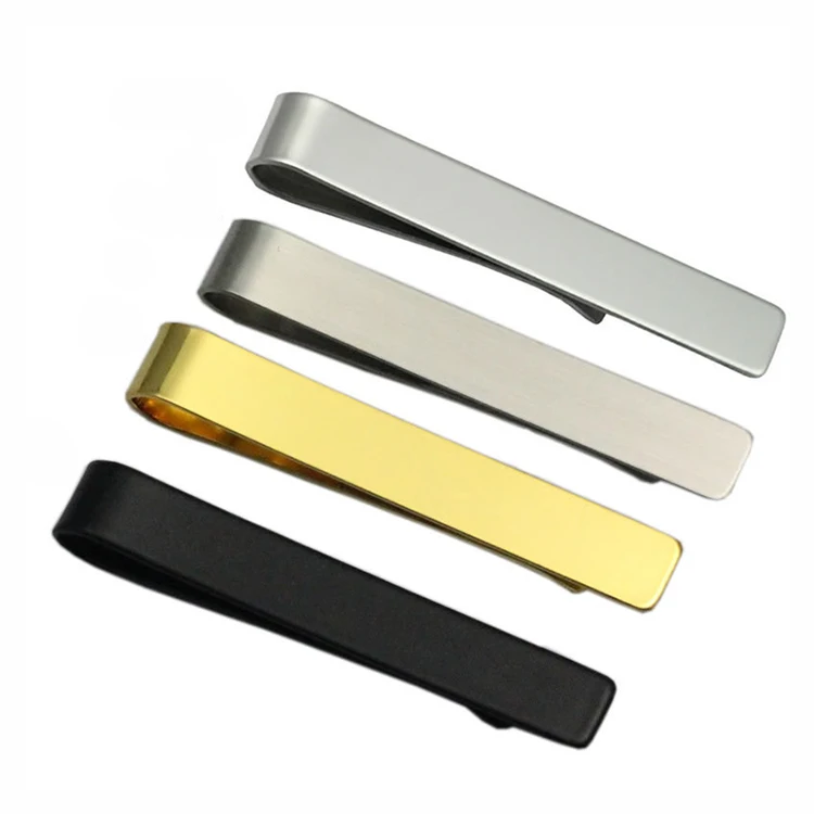 Supplier Custom Personalized Silver Gold Rose Gold Black Stainless Steel For Set Men Gift Metal Clasp Clamps Tie Clip