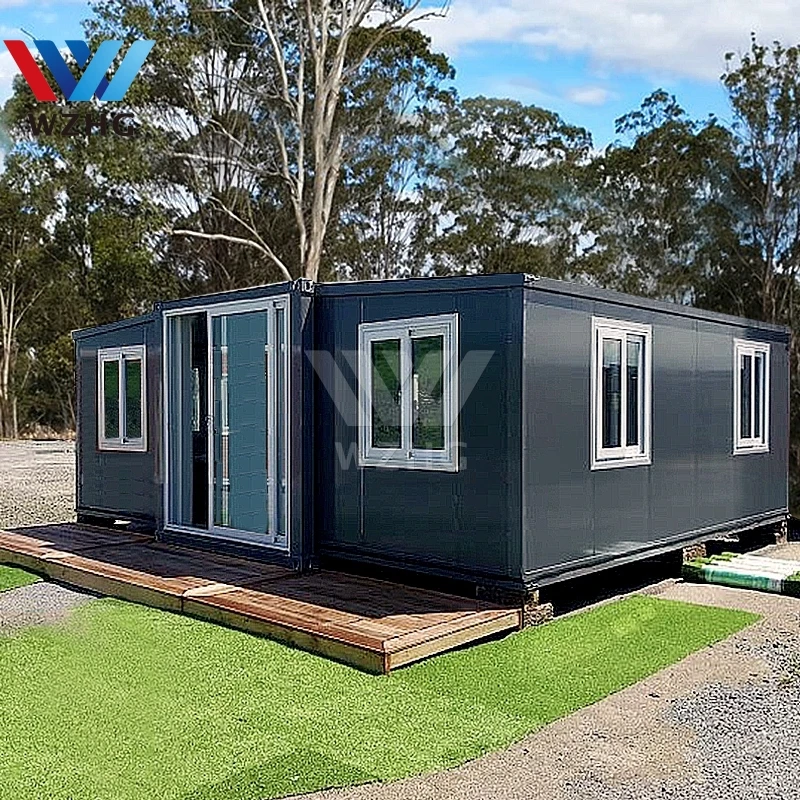 Customer Request Cement Foldable Modular Container Flatpack Mirror Steel Prefab House Price For Living Room New Caledonia