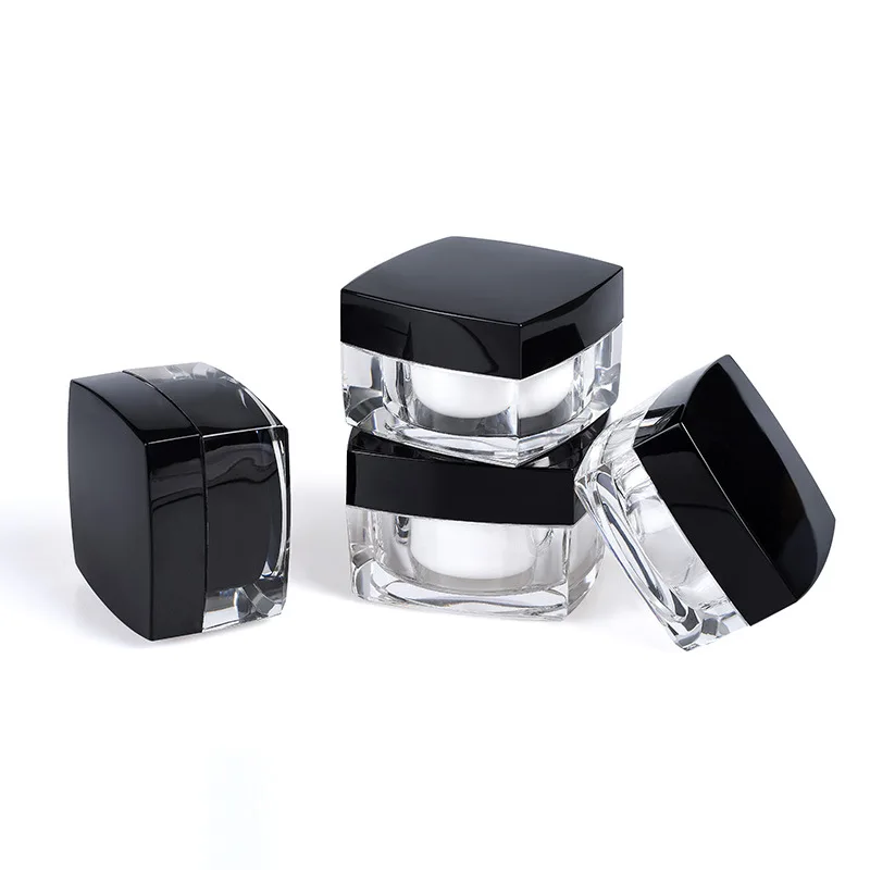 30g small square shape acrylic jar cosmetic jar cream jar