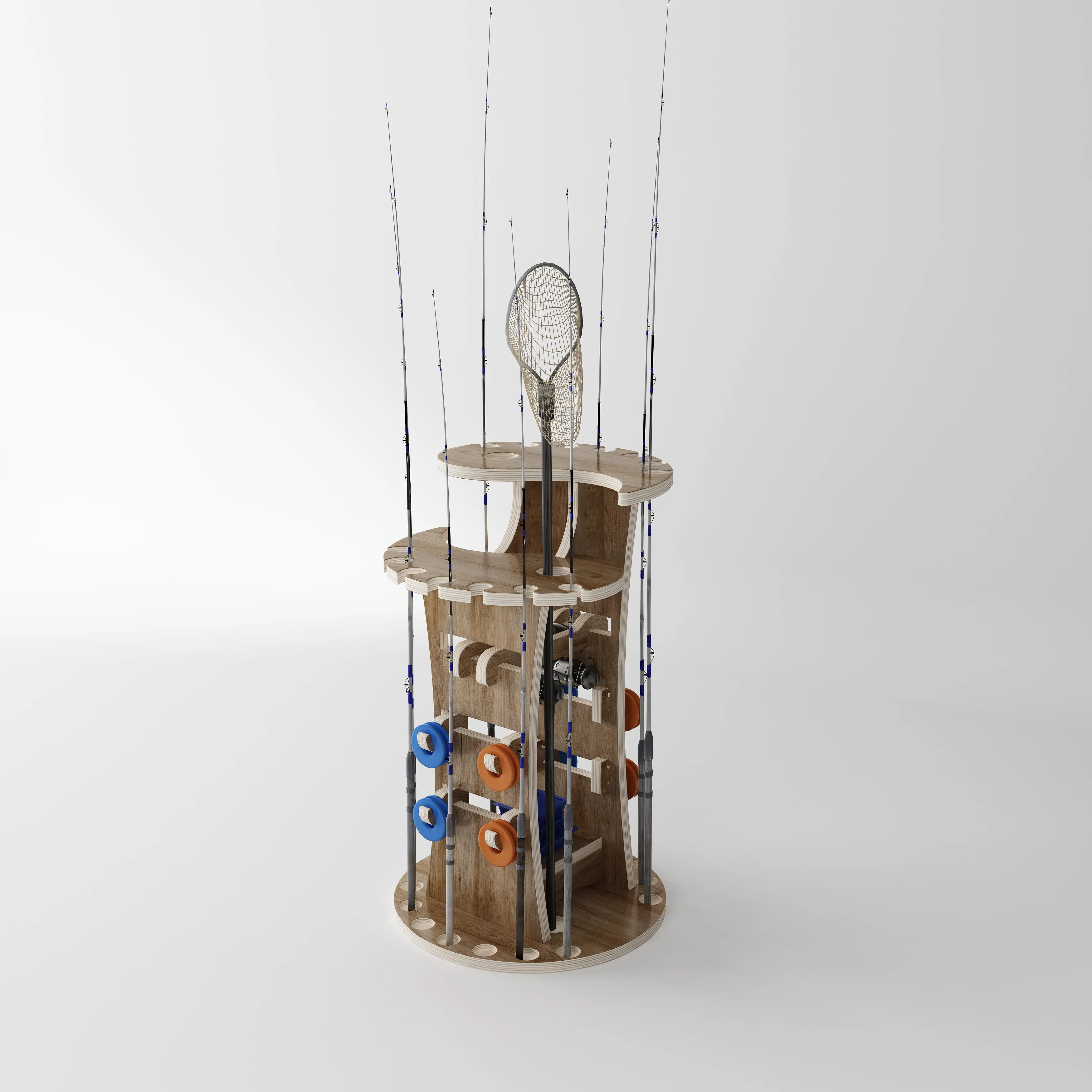 Дизайнерская мебель, регулируемые стойки для удочек, деревянные держатели для удочек, Современная стойка для удочек, легко собирается