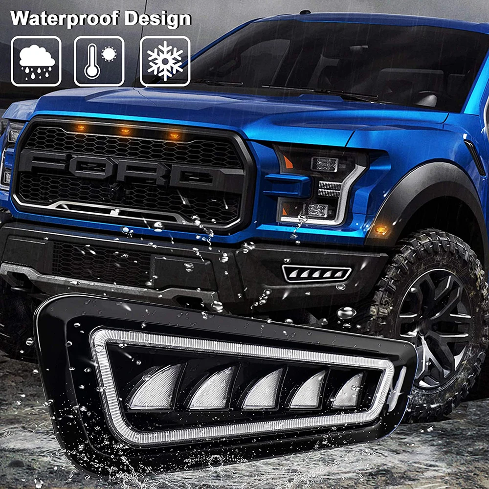 Дневные ходовые огни для Ford F150 дневные Raptor передняя
