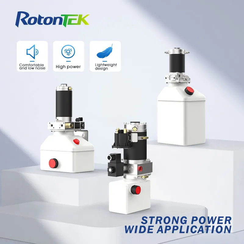 Rotontek 24V 800W 1200W Hydraulic Power Unit 20 m p For Lift Platform Trolleys