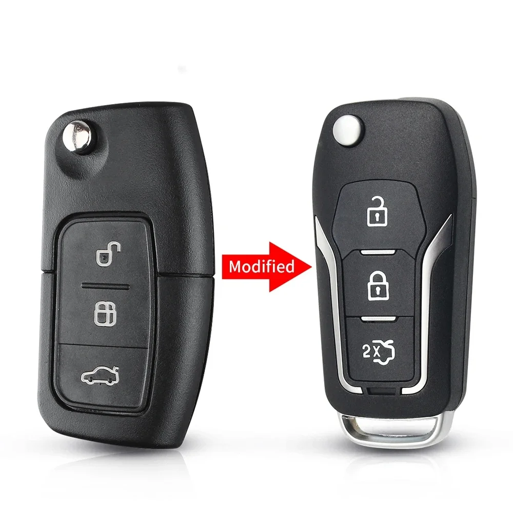 Для Ford Focus 2 3 Mondeo Fiesta C Max S Galaxy Fob кнопки модифицированный складной чехол для автомобильного ключа