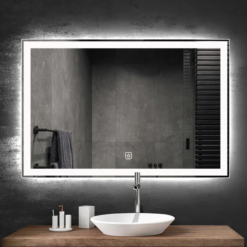High Quality Bath Mirrors Anti-fog LED Illuminated Wall Mounted Home Decoration Backlit Led Bathroom Mirror