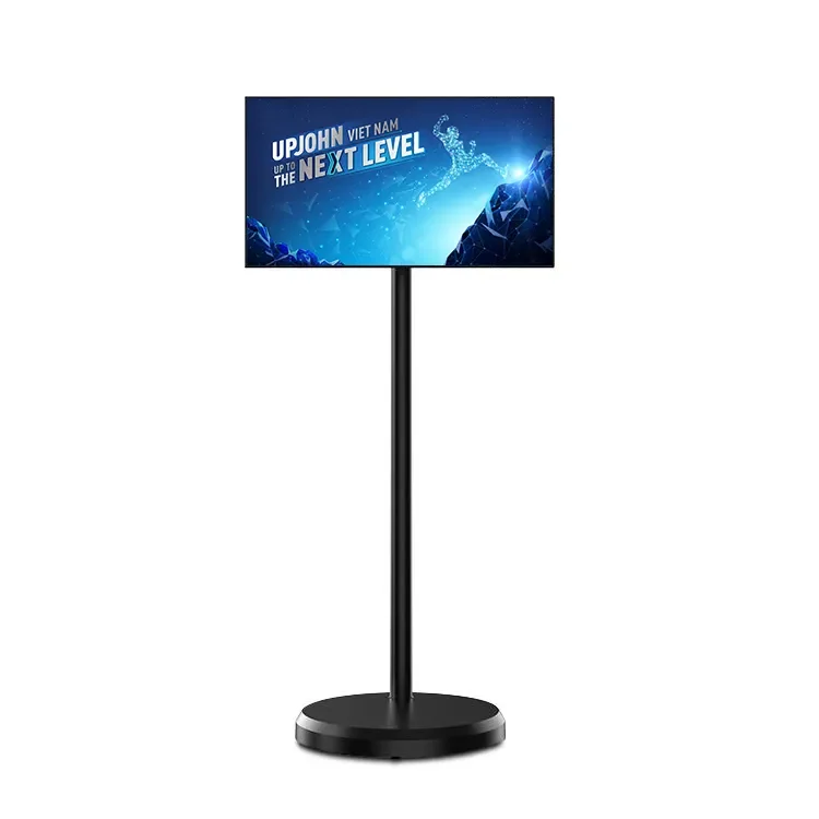 21.5 32 Inch Standby Me LCD Touch Screen Kiosk with Android OS Built-in Battery Movable Stand